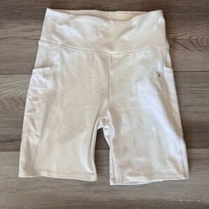 Women's White Athletic Bike Shorts